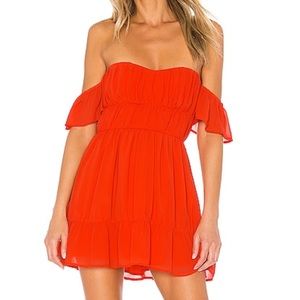 Lovers + Friends Carson Mini Dress Blood orange